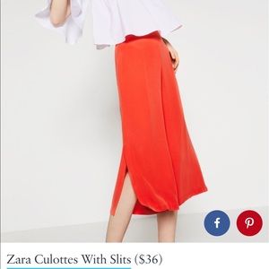 Zara Culottes w slits